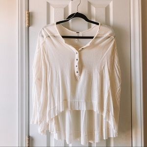 Free People Drop Shoulder Henley Top